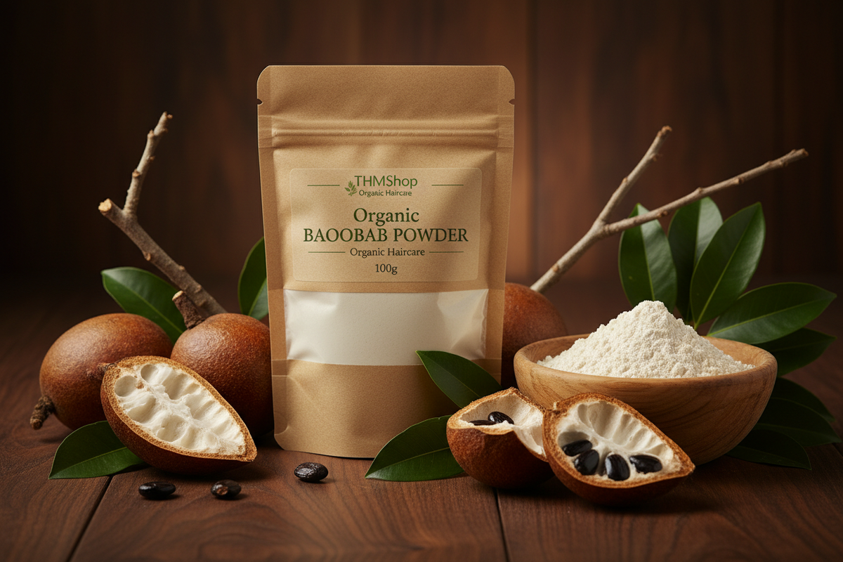 Organic Baobab Powder 100g - Hair Growth & Strength | THMShop