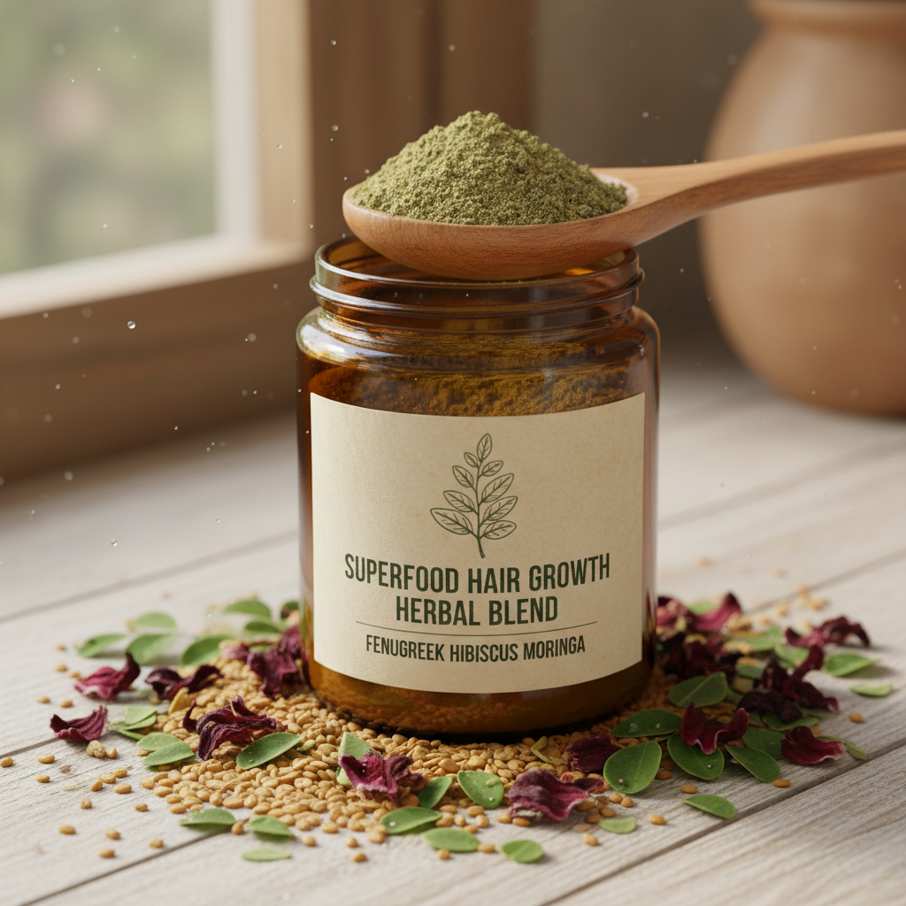 Close-Up Herbal Powder Texture
