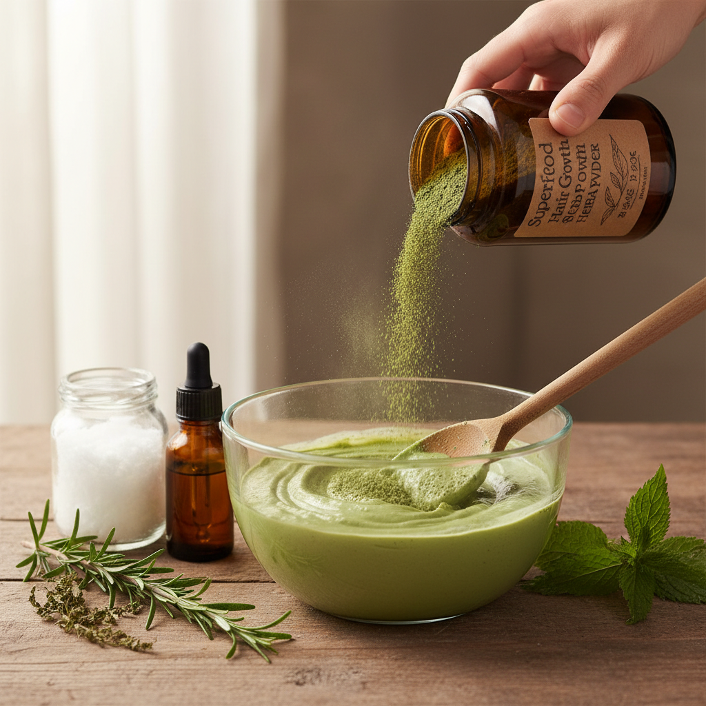DIY Hair Mask Mixing Shot