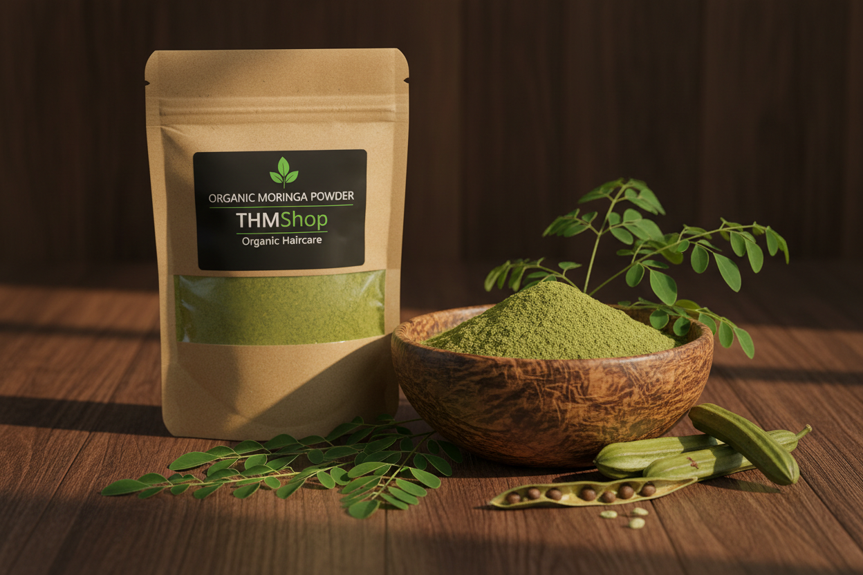 Organic Moringa Powder - Dark Walnut Moody Shot