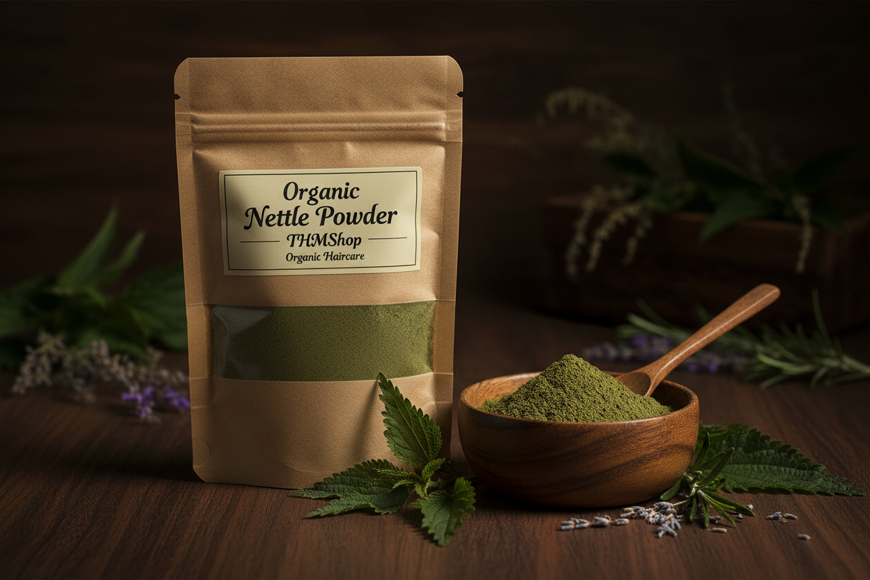 Organic Nettle Powder - Dark Walnut Moody Shot