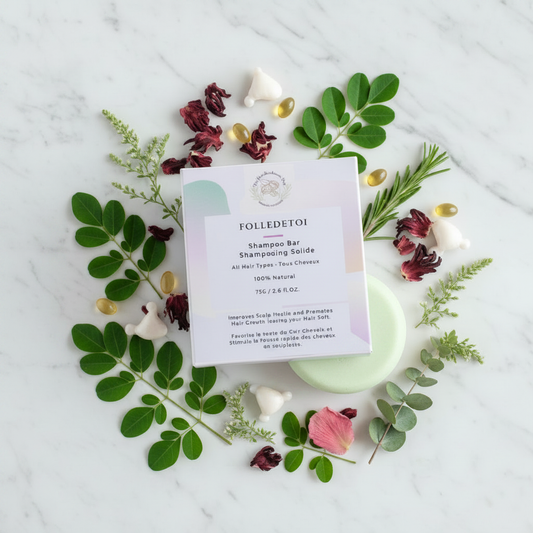 Shampoo Bar Flat Lay - Light Green Soap